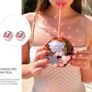 New TOPBATHY 2 Pieces Disco Ball Cups with Straws, Image 2