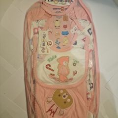 Brand New 10-Piece Baby Girl Starter Set - Elegant Kids by Lilsoft - Pink Bear