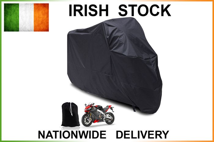 L, XL, XXL, XXXL Motorcycle Motorbike Scooter UV Dust Protector Rain Cover BLACK