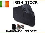 main image for ad L, XL, XXL, XXXL Motorcycle Motorbike Scooter UV Dust Protector Rain Cover BLACK