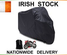 L, XL, XXL, XXXL Motorcycle Motorbike Scooter UV Dust Protector Rain Cover BLACK