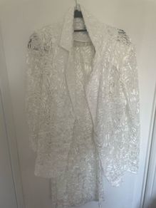 Bridal White Lace Suit