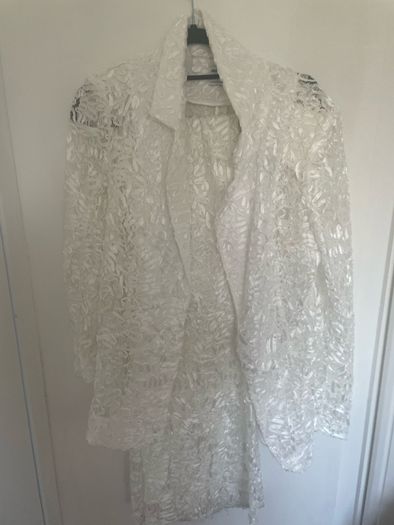 Bridal White Lace Suit
