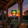 Garden Ornaments Outdoor, 45CM Realistic Flame Hot Air Balloon Solar Garden Light, Hanging Colorful Glass Effect Solar LED Balloon Lantern, for Balcony & Tree, Gifts for Women Image 4