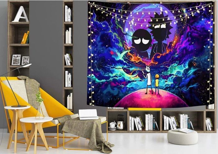 Rick And Morty Tapestry Wall Blanket For Living Room Bedroom Dorm Room Home Decor