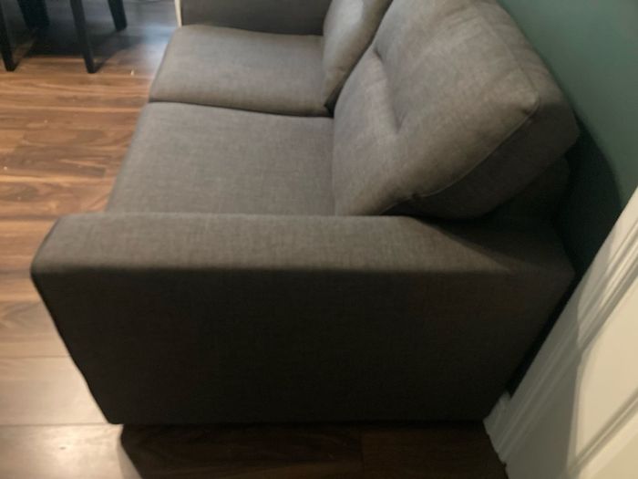 Large 3 Seater Dark Grey Sofa