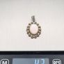 Vintage Ornate Sterling Silver Opalite Pendant Image 8