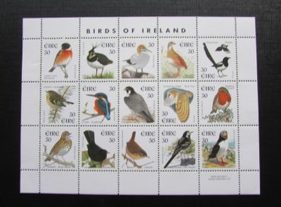 Ireland 1999.Sheet of 15 Definitive Irish Bird Stamps.15 Values,all 30p.Mint Never Hinged.