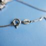 Sterling Silver 925 Pendant Necklace Open Heart with Stones 6,3g - 18" Image 3