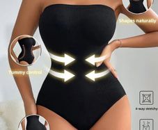 Temu Brand New Black Shaping Bodysuit for Women Size S