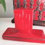 Vintage Large PTMD Red and Black Vase / Pot with Lid Image 4