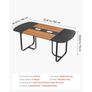 Conference Table, 1800 mm Oval Office Meeting Table for 6-8 Person, Modern Seminar Desk with Metal Legs, Large Meeting Desk for Office, Boardroom Image 2