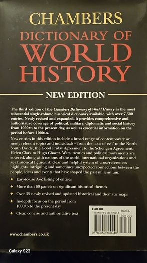 Chambers Dictionary Of World History.