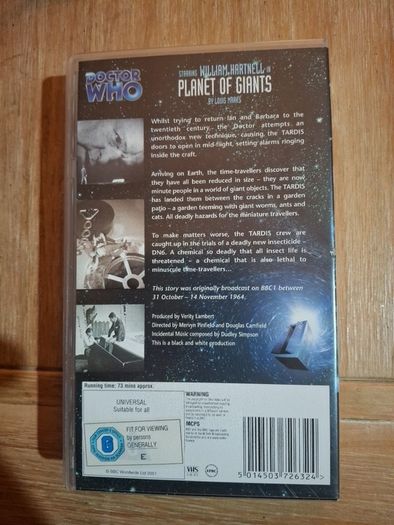 Doctor Who VHS Planet of Giants in very good condition