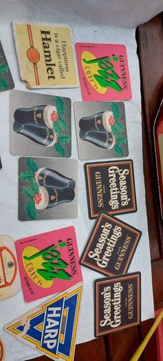 20 x vintage beer mats ,nice collection,,see pictures for condition ,sold as seen ,price includes post to anywhere in Ireland thank you, Job lot