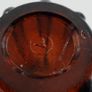 Swung Vase 5 Fingers Amber Brown - Pressed Glass Image 3