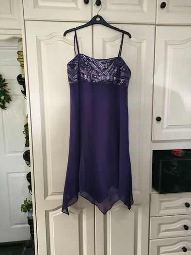 Debut Debenhams Purple Occasion Formal Party dress size 16 Postage included