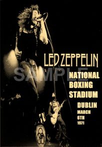 Led Zeppelin Concert Poster National Boxing Stadium Dublin 1971
