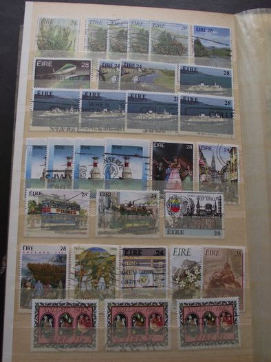 An album with Irish stamps. Reminder with duplications