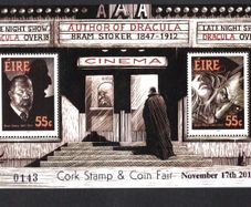 2012 Cork Stamp and Coin Exhibition 17th November 2012 Exhibition Miniature Sheet on Bram Stoker (Dracula) Commemorative Stamp Miniature Sheet Mint Never Hinged (MNH) No 143