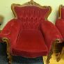 Vintage Red Velvet Rococo Revival Suite (Couch & 2 Chairs) Image 5
