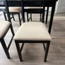 IKEA Lerhamn Dining Table (Black) & 4 Padded Chairs Image 9
