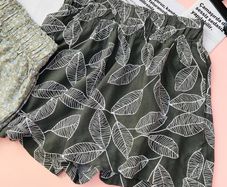 Belived, Light Shorts, with packets, Mid Rise, (khaki, green with floral) Size XS-S