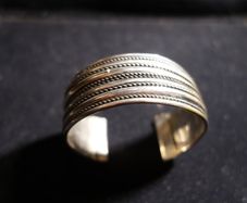 Silver bangle bracelet