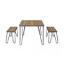 Outdoor Dining Set Paulette Charcoal Frame 5ft Garden Dining Table and 2 Benches 88192CNOEUK by Novogratz Image 6