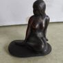 Vtg Nude Naked Woman Lady Girl Mermaid Rock Bronze Figurine Denmark Paperweight Image 5
