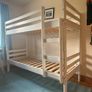 White bunk bed and mattresses Image 3