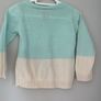 Pure baby aqua & ivory unisex organic cotton cardigan Sz 3-6mths EUC Image 3