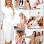 Women's Satin Kimono Robe Bride Bathrobe and Dressing Gown Nightgown Pajamas Image 4