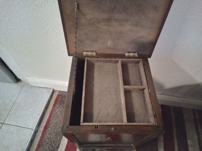 Antique oak sewing cabinet 1920s