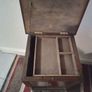 Antique oak sewing cabinet 1920s Image 4