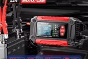 FOXSUR FTC-1206 Battery Charger &amp; Tester 12V | Pulse Repair, LCD, 6A Output