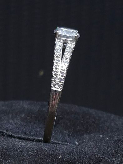 Vintage 9ct White Gold 375 Solitaire Ring Size 59.5
