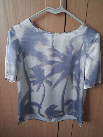 Oui Top White Blue - Fits UK 8 to 10 - New Without Tags RRP 120