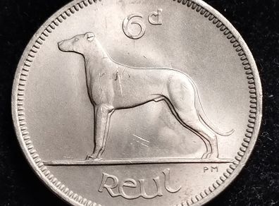 Ireland - 1960 - 6 Pence - Wolfhound - UNC - KM.13a - [2763]