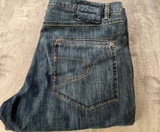 Oska 505 Womens Jeans - Size 5 - W36 L34 Blue Denim - Baggy Wide