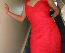 Tadashi Coral Pink, 100% Silk Cocktail Dress, Sz 12
