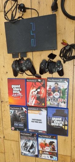 PS2 With 8 x Games