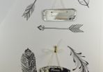 Feather & Flint Native American Indian art decal/sticker/art transfer for children's room