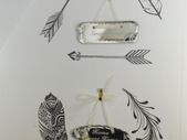 Feather & Flint Native American Indian art decal/sticker/art transfer for children's room
