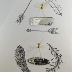 Feather & Flint Native American Indian art decal/sticker/art transfer for children's room
