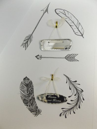 Feather & Flint Native American Indian art decal/sticker/art transfer for children's room