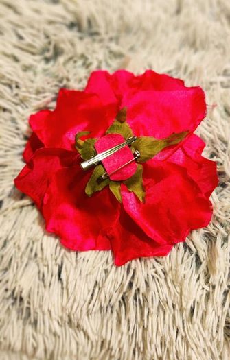Vibrant Pink Flower Hair Clip  Bold & Beautiful