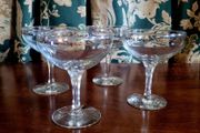 Vintage set of four champagne coupes