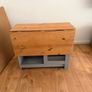 Santos Butterfly Folding Dining Table and 2 Grey Chairs  Excellent Condition Image 3