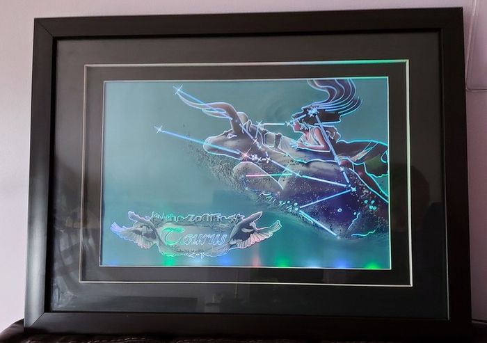 Taurus Birth Sign Neon Picture - final reduction for quick sale
